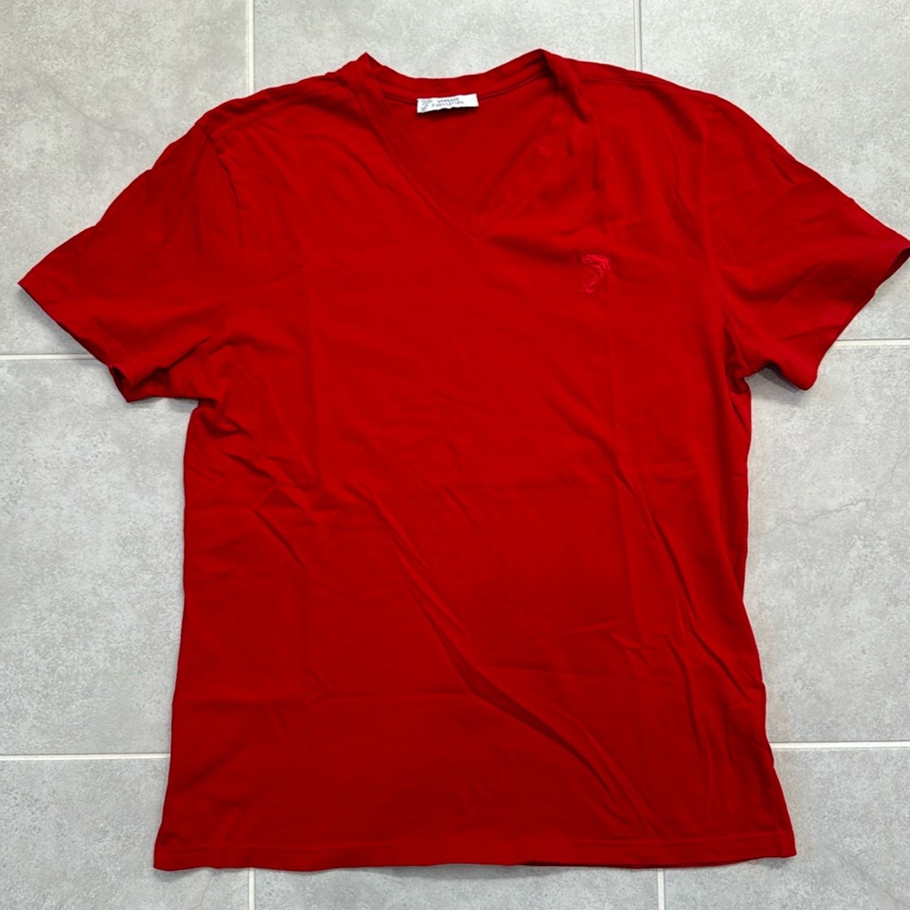 Versace Collection V-Neck Short Sleeve Tee 🔴